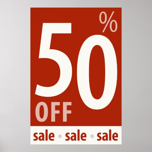 Powerful 50 OFF SALE Sign _ retail sales poster