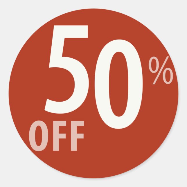 Powerful 50% OFF SALE Sign - Sticker (Front)