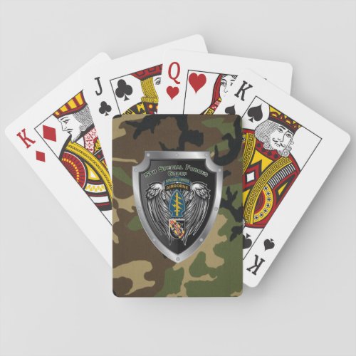 Powerful 5th Special Forces Group Airborne Poker Cards