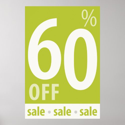 Powerful 60 OFF SALE Sign _ retail sales poster