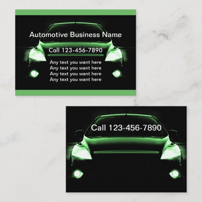 Powerful Auto Repair Business Card (Front/Back)