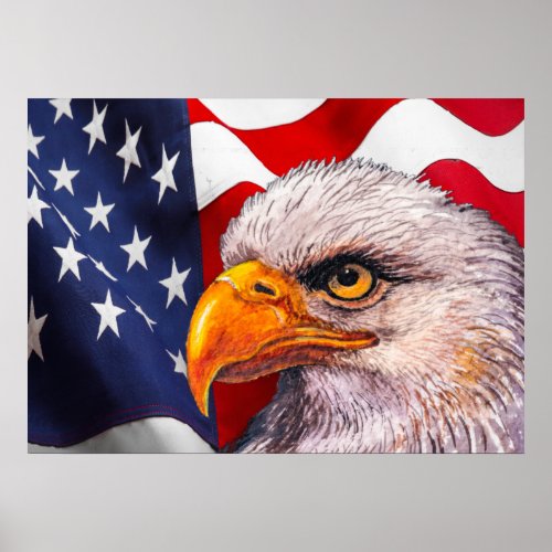 Powerful Bald Eagle Poster