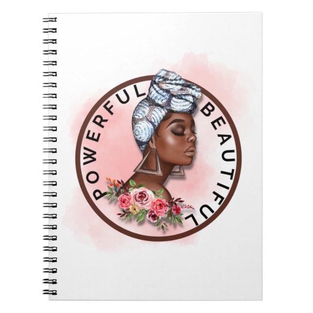Powerful Beautiful: Black Girl Magic Notebook (Front)