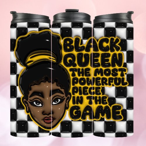 Powerful Black Queen 3d Inflated Effect Tumbler