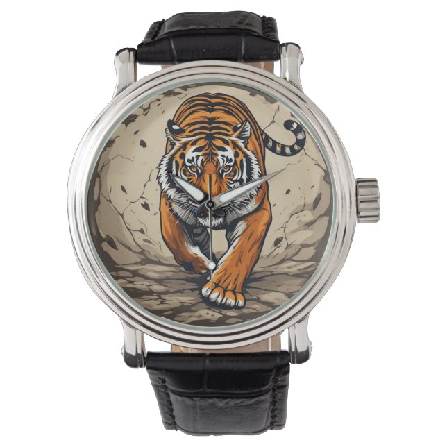 Powerful Charging Tiger Watch (Front)