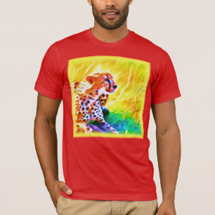 Powerful Cheetah Animal Painting. Buy Now T-Shirt