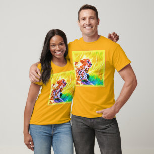 Powerful Cheetah Animal Painting. Buy Now T-Shirt