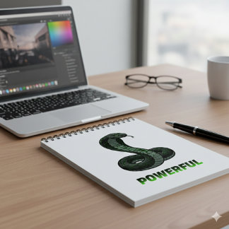 Powerful Cobra Spiral Notebook – Strength & Focus