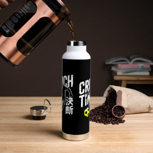 Powerful Crunch Time Cat Soccer Water Bottle