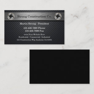 Powerful Custom Construction Business Cards