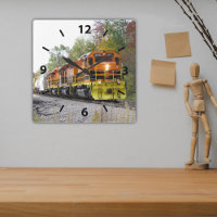 Powerful Diesel Engine Colorful Foliage Fall Train