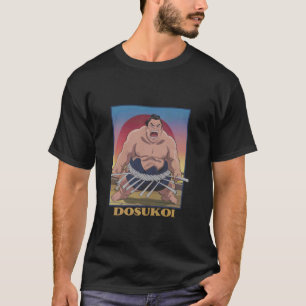 Powerful Dosukoi Sumo Wrestler Japanese Culture GI T-Shirt