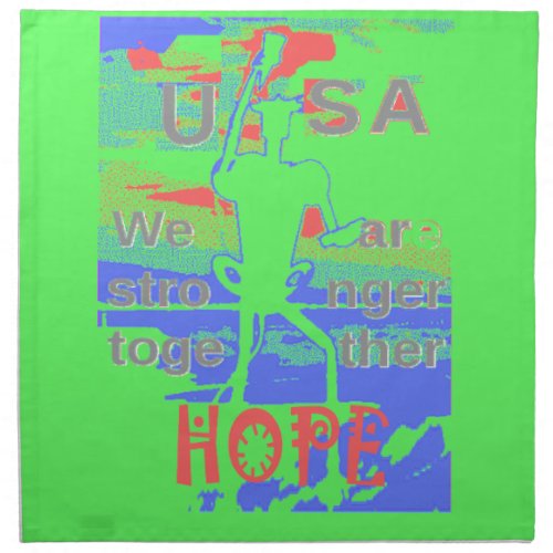 Powerful ECO USA Hillary Hope We Are Stronger Toge Cloth Napkin