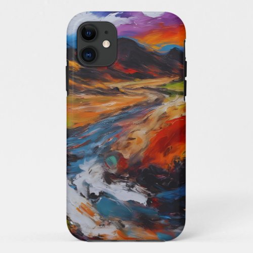 Powerful Expressionist Landscape iPhone Case