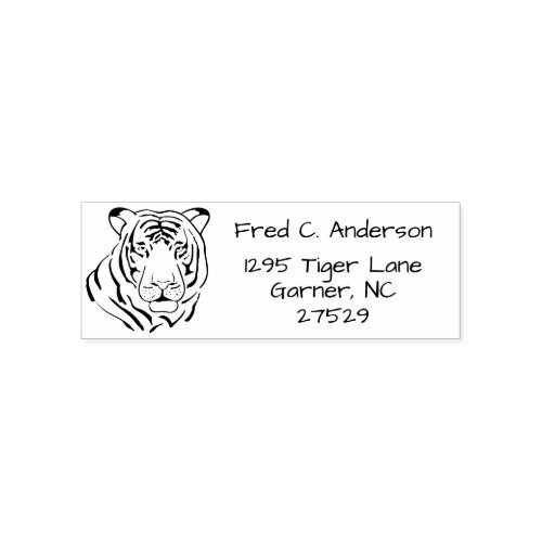 Powerful Eyes of the Tiger Return Address Self_inking Stamp