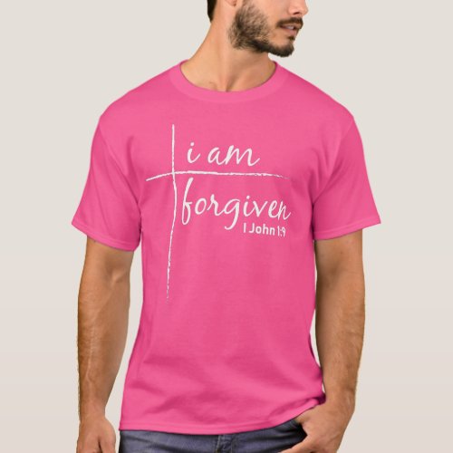 Powerful Forgiven Cross I Am Forgiven  Christian T T_Shirt