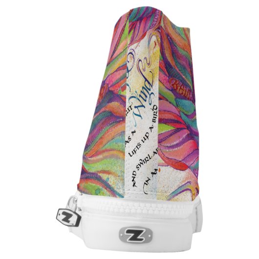 Powerful God High Top Shoes (Left Shoe Back)