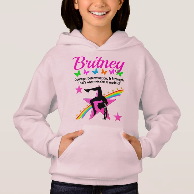 POWERFUL GYMNAST PERSONALIZED HOODIE (Front)