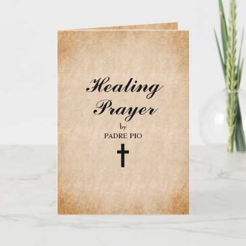 Powerful Healing Prayer by Padre Pio Card