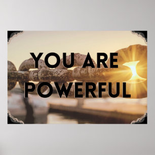 "Powerful" Inspirational Wall Art Poster
