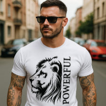 "POWERFUL" Lion Graphic
