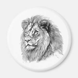 Powerful Lion Portrait Magnet