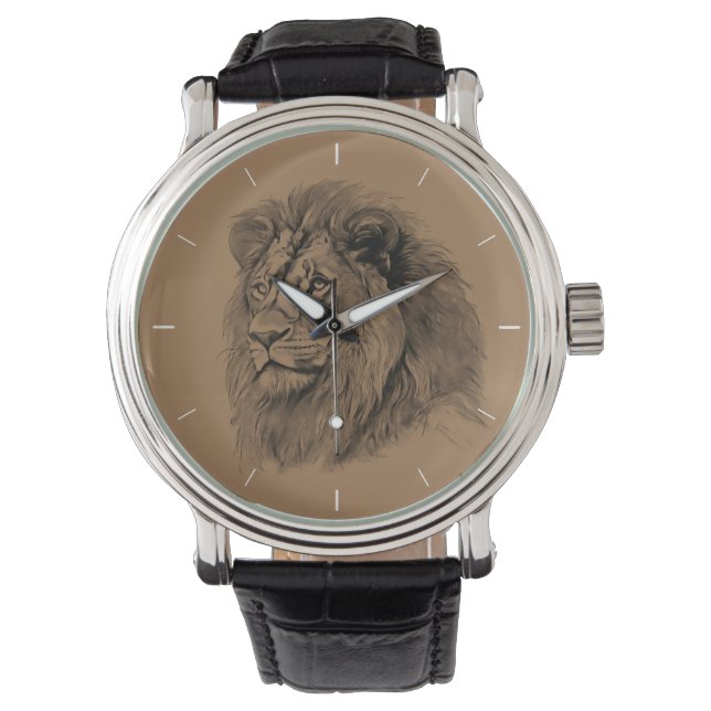 Powerful Lion Portrait Watch (Front)