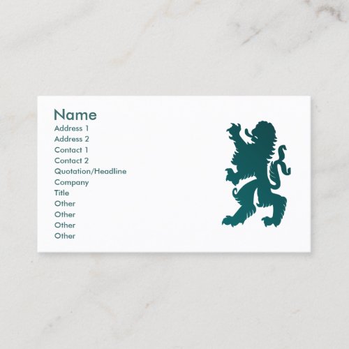 Powerful Lion Profile Card Business Card Templates