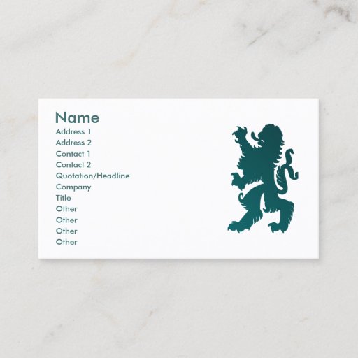 Customizable Powerful Lion Profile Card Business Card Templates