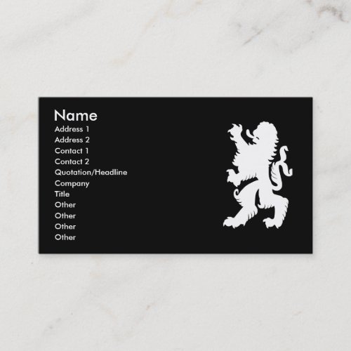 Powerful Lion Profile Card Business Card