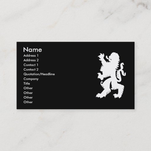 Customizable Powerful Lion Profile Card Business Card