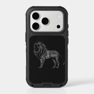 Powerful Lion Typography Design T-Shirt iPhone 17 Pro Case