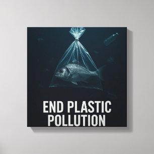 Powerful Marine Rescue End Plastic Pollution  Canvas Print