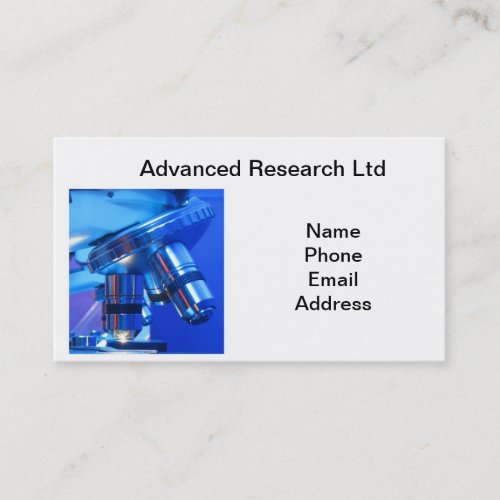 Powerful Microscope for Research and Science Business Cards