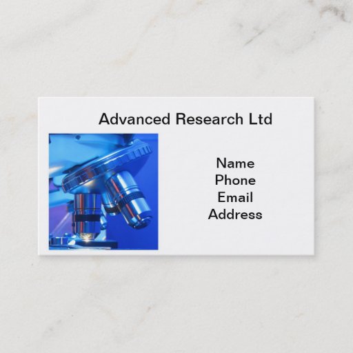 Customizable Powerful Microscope for Research and Science Business Cards
