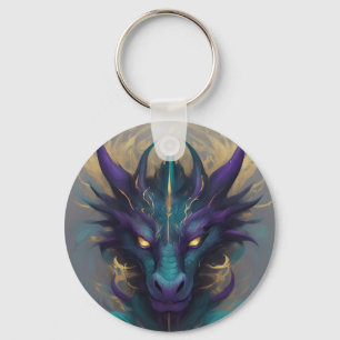 Powerful Mythical Dragon Head Keychain
