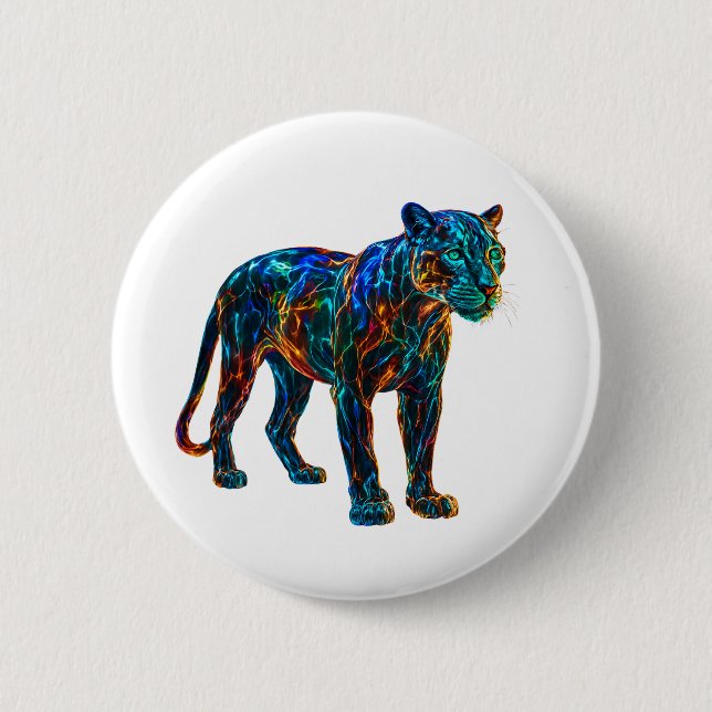 Powerful Panther Art Button (Front)