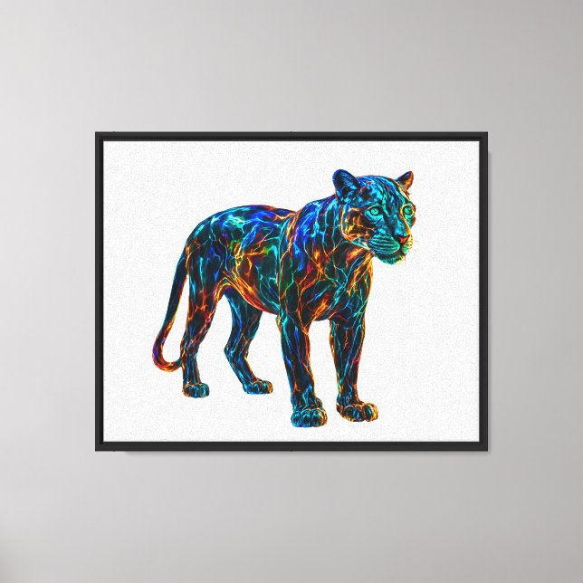 Powerful Panther Art Canvas Print (Front)