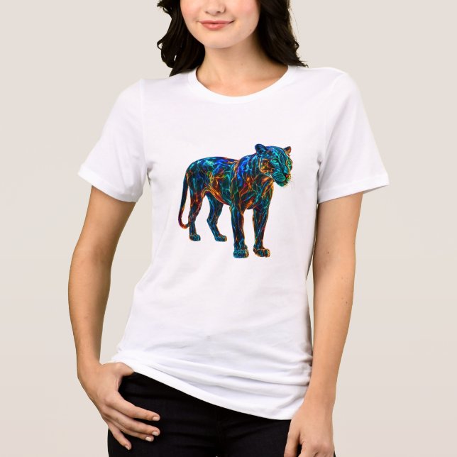 Powerful Panther Art Tri-Blend Shirt (Front)