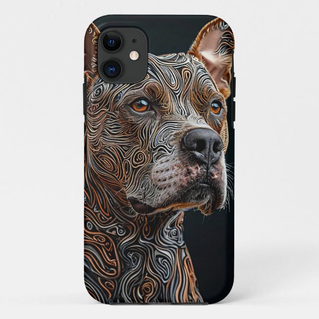 Powerful Pitbull Dog Face Animal Aesthetic Case-Mate iPhone Case (Back)
