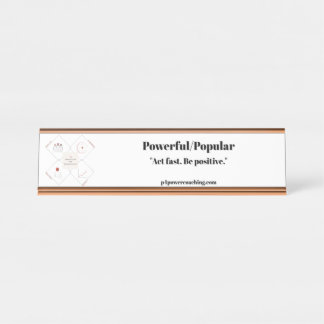 Powerful/Popular Rose Gold Desk Plaque Name Plate