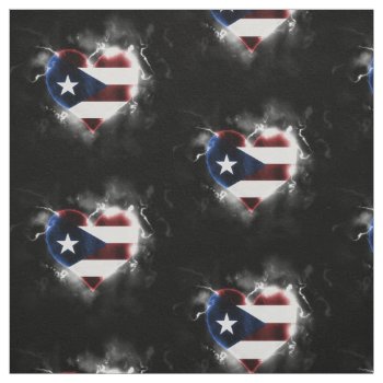 Powerful Puerto Rico Fabric by OfficialFlags at Zazzle