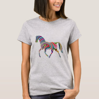 Powerful rainbow colors horse Elegant colorful T-Shirt
