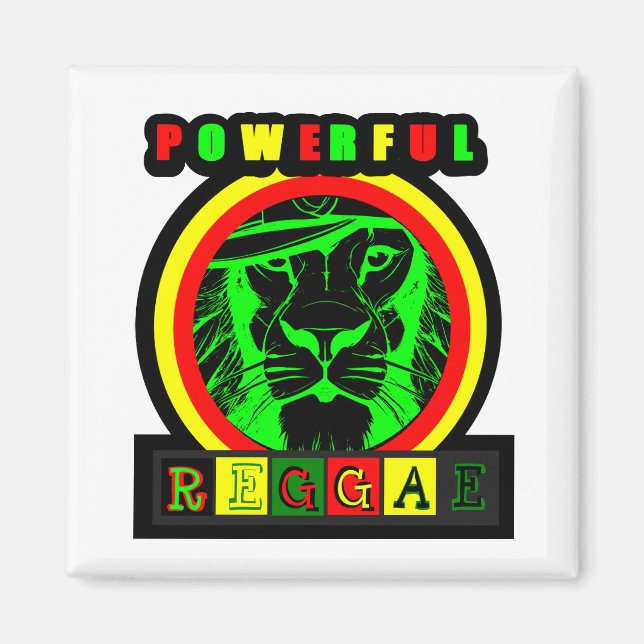 Powerful Reggae Magnet (Front)