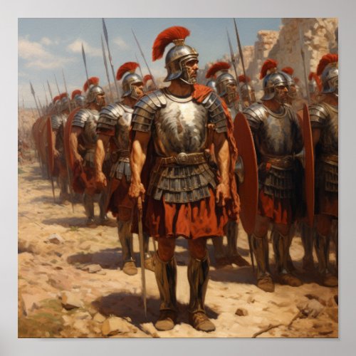 Powerful Roman Guards Poster: Defenders with Might