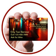 Powerful Simple Taxi Service Business Card at Zazzle