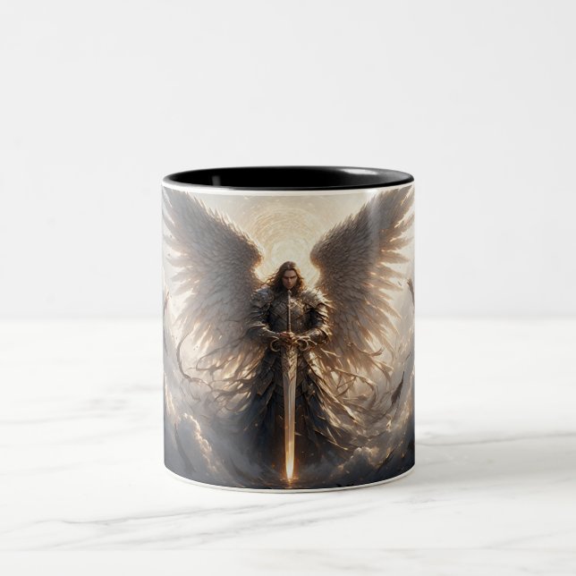 Powerful St Michael the Archangel Coffee Mug (Center)