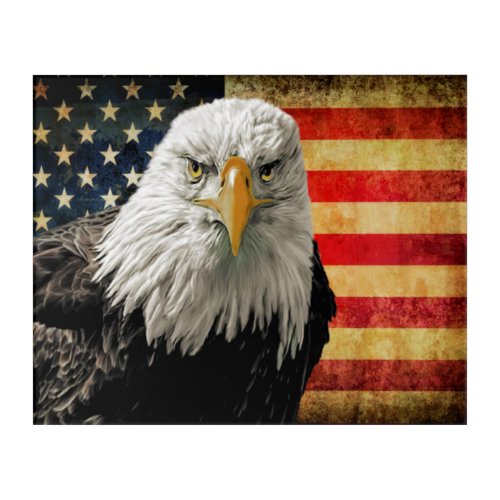 Powerful USA Eagle Acrylic Print