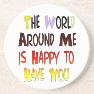 Powerful Welcome Message: A Motivational Quote Coaster