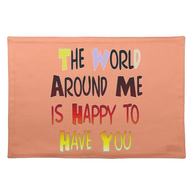 Powerful Welcome Message: A Motivational Quote Placemat (Front)